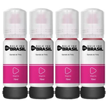 Imagem de Kit 4 Tintas Para Epson L4160 L4150 T504 L6171 L6161 L6191 - Bulk Ink 