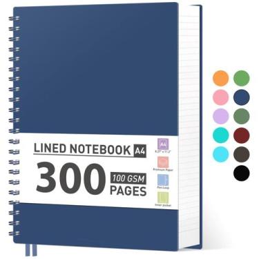 Imagem de Caderno espiral AHGXG College Ruled 8,5x11 300 páginas A4