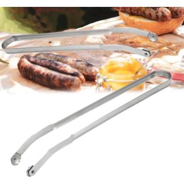 Imagem de Pinças para virar salsicha para churrasco em aço inoxidável 38cm - Mar