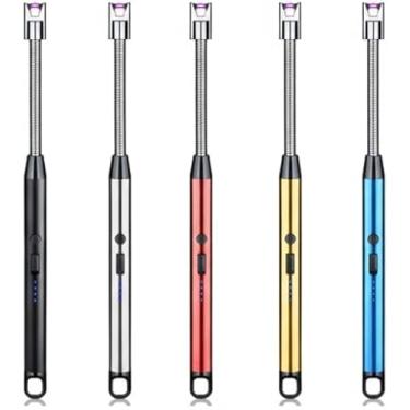 Imagem de Isqueiro Elétrico USB Recarregável, Ponta Flexível 360°, Sem Chama, Antivento para Velas, Fogão, Churrasqueira, Camping, Lareira, Cozinha