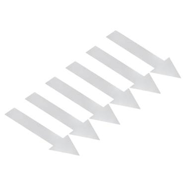 Imagem de Adesivo Arrow 10 cm, 4 folhas, placa direcional de PVC, adesivo removível para pisos, marcação de parede, cinza