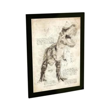 Imagem de Quadro Decorativo A2 Dinossauro T-Rex Projeto Retro Vintage Poster