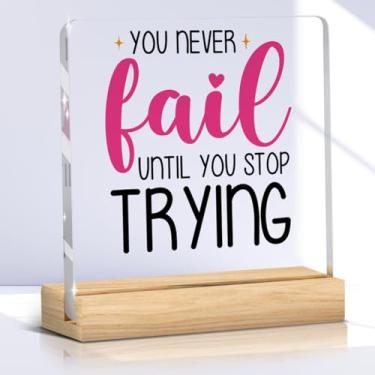 Imagem de Citações inspiradoras placas de acrílico motivacionais decoração de mesa para mulheres amigas colegas de trabalho chefe senhora irmã bestie, presentes de apartamento de escritório encorajadores