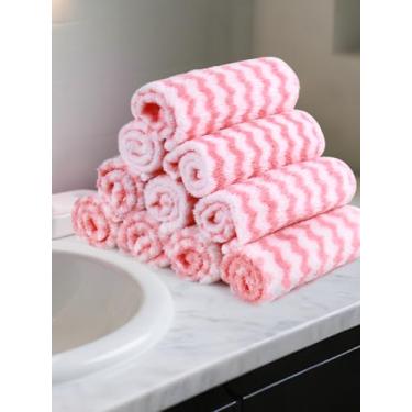 Imagem de Pacote com 10 panos de limpeza de microfibra – panos de prato super macios e absorventes, panos de cozinha para lavar louças, secar, espanar – Panos de limpeza doméstica reutilizáveis para carro