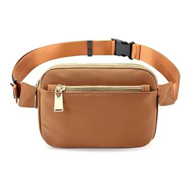 Imagem de Pochete impermeável ajustável para corrida, viagem, trilhas, 1 bolsa de cinto para mulheres e homens, Marrom, One Size, Tendência