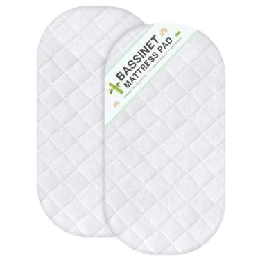Imagem de O protetor de colchão de berço serve para berço portátil 45,7 cm x 71 cm Munchkin Brica, 4moms Mamaroo e Pamo Babe 4 em 1 (não playard), impermeável, lavadora e secadora