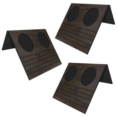 Imagem de Kit 03 Esteiras Bandeja Com Suporte Para Copos Mdf Tabaco