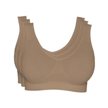 Imagem de Kit 3 Tops Hanes Alças Largas sem Costura 5762 Chocolate - GG, GG, Cho
