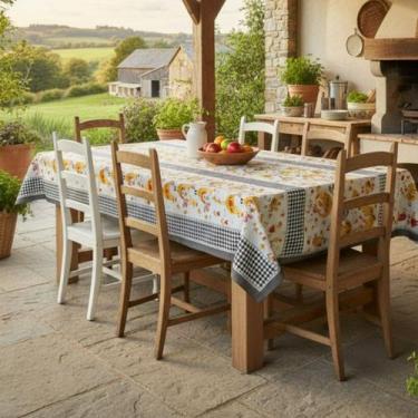 Imagem de Toalha de mesa retangular 6 lugares plástica térmica estampada - UZOO