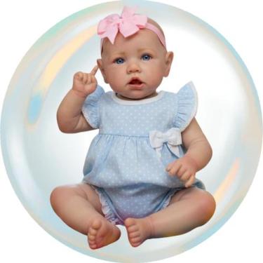 Imagem de Bebê Reborn Saskia Boneca Realista RecémNascida Corpinho Silicone - AD