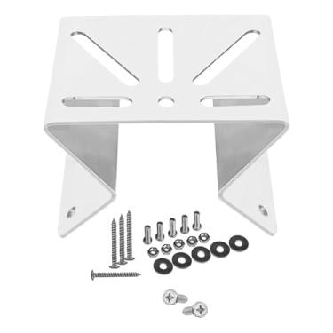 Imagem de oshhni Suporte de canto metálico para câmera, de câmeras de vigilância, versátil, para prateleira, suporte de canto para parede externa e interna.