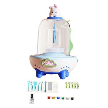 Imagem de Fancyes Kit de cerâmica infantil DIY com torno, alimentado por USB, 13x19cm, para crianças de 6 a 12 anos, multifuncional, compacto e com ferramentas, Azul