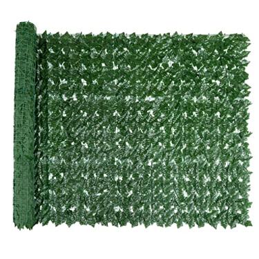 Imagem de Bybeton Tela para cerca de privacidade Artificial Ivy – 152,4 cm x 304,8 cm UV-anti folhas falsas videiras – privacidade de pátio, varanda, jardim, quintal e decoração de parede