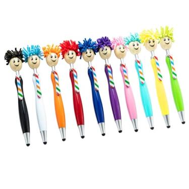 Imagem de 10 Pieces 2 in 1 Stylus Doll Ballpoint Pen with Stylus Tip, Black Ink Click Ballpoint Pen for Touch Screens