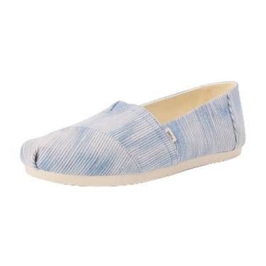 Imagem de TOMS Mocassim Alpargata Tiny Slip-On - Infantil, Jeans azul pastel, 37