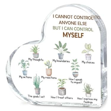 Imagem de Decoração de saúde mental, decoração para terapia escritório escola conselheiro placa I Can Control acrílico coração presentes, terapeuta escritório arte decorações mindfulness para terapeuta, sala de