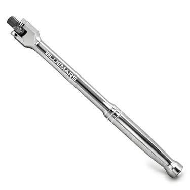 Imagem de BLUEMARS Barra de disjuntor de 3/20.3 cm com esfera de travamento segura, 25 cm de comprimento, barra de disjuntor de porca, removedor de parafuso enferrujado, cabeça de alto torque Cr-Mo rotativa de