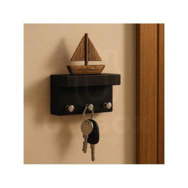 Imagem de Porta Chaves De Parede 3 pinos Em MDF Multiuso - A Loja do gringo, Pre