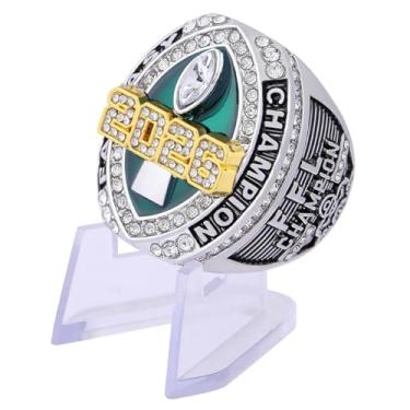 Imagem de guancrown Anel de Futebol Fantástico 2026 Prêmio Prêmio Troféu Esportes Vencedor MVP FFL Anel (Anel e Suporte, Tamanho 8)