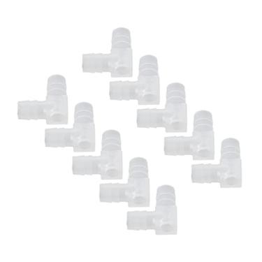 Imagem de Karlak Farpa de Mangueira de Cotovelo de 90 Graus, Encaixe PE Resistente Ao Desgaste para Aquário Com Tubo de Bomba, Conexão de Tubo de Silicone, Adaptador Em Forma de L (10mm)