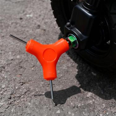 Imagem de Conjunto de chaves hexagonais trigeminal aço carbono 3 em 1 para ferramentas manuais de reparo de carro de bicicleta (2,5-3-4 mm)