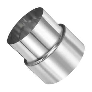 Imagem de PATIKIL Conector redutor de adaptador de exaustão de 8,9 cm ID para 7,9 cm OD, acoplador de duto redondo de tubo de fogão de aço inoxidável universal para aquecedores de água, fogões de madeira