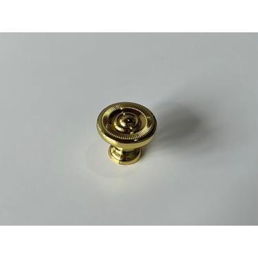 Imagem de SA Home Products Puxadores e puxadores de gaveta de armário e cômoda, puxadores de móveis. Feito de liga de zinco, formato redondo, design antigo, superfície lisa, puxadores de orifício único. (pacote