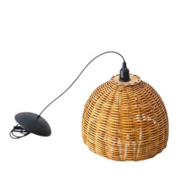 Imagem de Luminária Pendente Rústico Artesanal, Lustre de Teto com Uma Lâmpada, Estilo Rústico para Iluminação Residencial (BANANA PENDENTE PRETO)