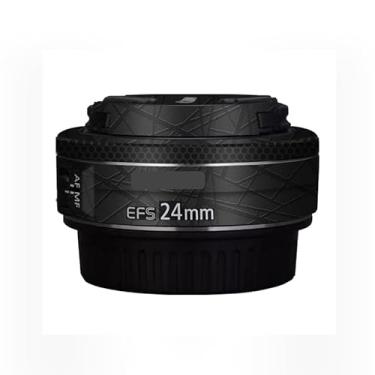 Imagem de EFS 24 2.8 Adesivo de lente de câmera para Canon EF-S 24 mm F2.8 revestimento protetor de película decalque de vinil (cruz ultra preta)