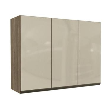 Imagem de Aéreo de pia c/ vidro 3 portas G767 - Kappesberg - Nogal