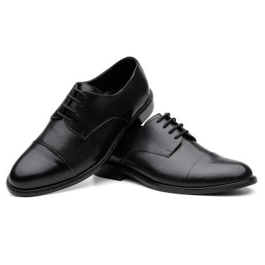 Imagem de Sapato Social Couro Palmilha Acolchoada Solado Borracha