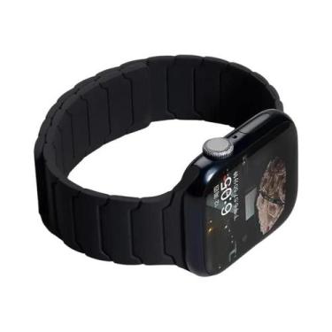 Imagem de Pulseira Ultra Magnética De Silicone Para Apple Watch Série 9 8 7 6 SE