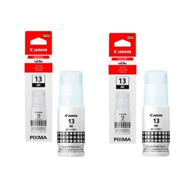 Imagem de 2 Tintas Canon Gi-13 Gi13 Preto Bk Original Para Impressora Mega Tank G510 G610 G-510 G-610