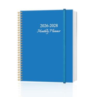 Imagem de Agenda mensal 2026-2028, calendário de três anos de setembro de 2025 a dezembro de 2028 com encadernação espiral, bolso interno, fecho elástico, agenda de 40 meses para casa | escola | escritório