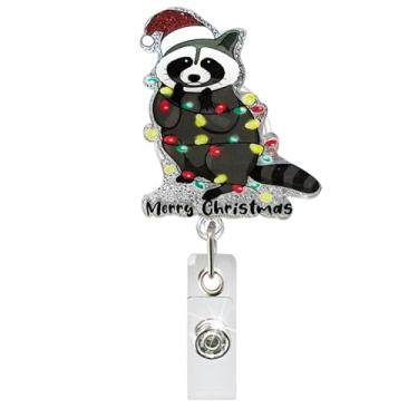 Imagem de Carretel de crachá de Natal, carretel retrátil para crachá de identificação com clipe para enfermeira médica professora RN LPN CNA MA trabalhador médico estudante de odontologia