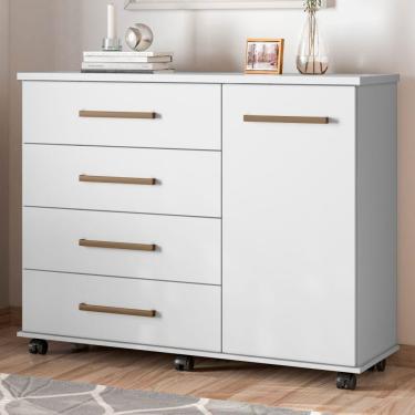 Imagem de Cômoda Com Rodízios Flynn Branco