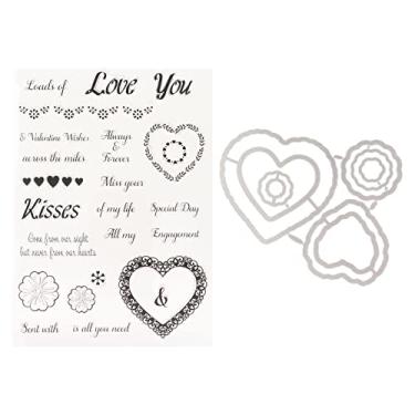 Imagem de Selos transparentes com molde DIY combinação reciclável cartão de impressão transparente selos para scrapbooking e cartões artesanais material TPR 21x15cm