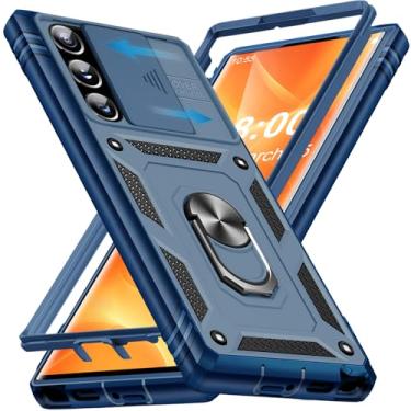 Imagem de Giyer Capa protetora para Samsung Galaxy S22 Ultra com protetor de tela, à prova de choque, à prova de quedas, resistente e resistente, suporte de anel resistente, capa protetora para Samsung S22