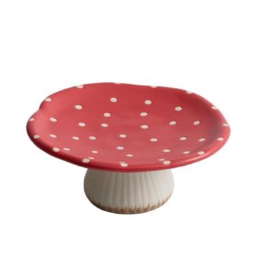 Imagem de Fxzqgnh Fruteira em Formato de Cogumelo, Prato para Frutas, Base Alta, Travessa Decorativa Criativa para Servir Doces, Salgadinhos E Sobremesas.