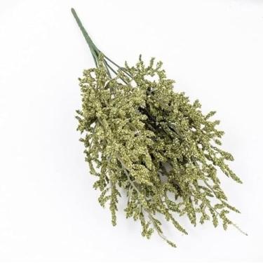 Imagem de Flores Artificiais de Lavanda - Decoração Falsa para Outono e Inverno, Cultivo em Espuma - Ideal para Casamentos e Decoração de Casa, 7 Ramos - 35 cm(Verde)