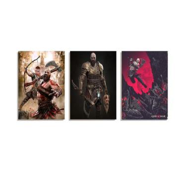 Imagem de Kit Quadro Decorativo Gamer Geek 3 Peças Und 001 20X30Cm - Create Comu