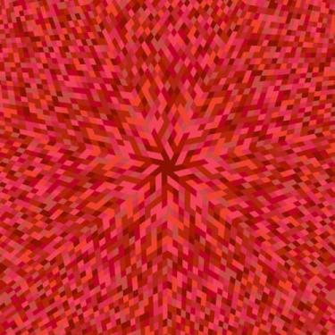 Imagem de Quadro Decorativo Circular com Estampa Colorida Hipnótica e Mosaico Contemporâneo 30x30cm