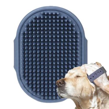 Imagem de Escova para cães de pelo curto, escova de xampu de borracha macia com design ergonômico, ferramentas de massagem seguras e confortáveis para gatinhos, furões, cavalos, coelhos e porquinhos-da-índia