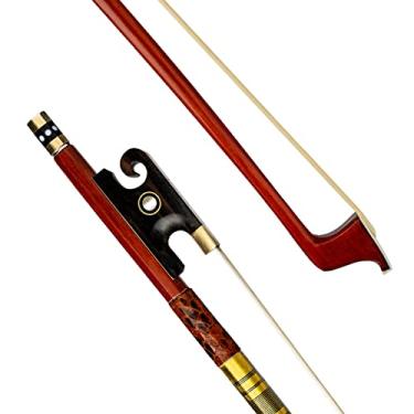 Imagem de Laço De Violino 4/4 Pernambuco Performance Equilíbrio Perfeito Mongólia Cabelo De Cavalo Laço De Sapo Laço De Violino Acessórios especializado arco de violino (Size : One Size)