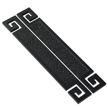 Imagem de STXYANGV Puxador de porta de celeiro estilo oriental, puxador de porta antigo interior exterior com encaixe de instalação, puxador de porta de madeira/vidro/metal para hall de hotel