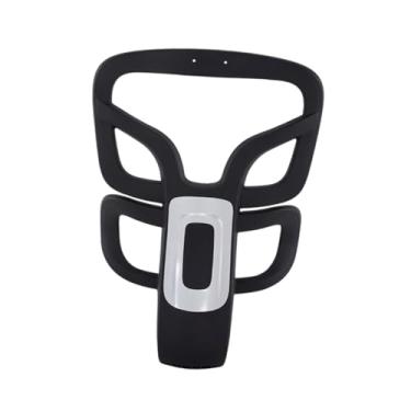 Imagem de Milageto Estrutura do encosto da cadeira de escritório (somente estrutura de suporte para as costas, sem tela de proteção), componente de reposição para, Preto