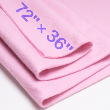Imagem de XSEINO Tecido de feltro rosa bebê grande 182.9 cm x 91.4 cm (2 jardas quadradas), folha de tecido de feltro macio de 1,4 mm de espessura para artesanato, série rosa cores tecido não tecido macio