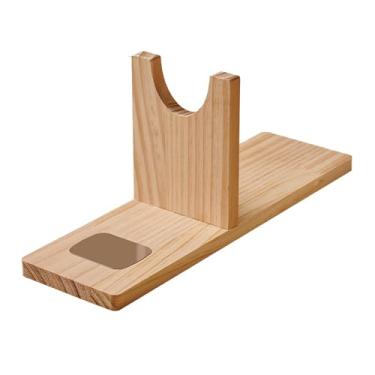 Imagem de Vaveren Suporte para ferramenta de cola quente, base dispensadora de cola derretida, organizador portátil de madeira para mesa de trabalho em casa, ateliê e, L