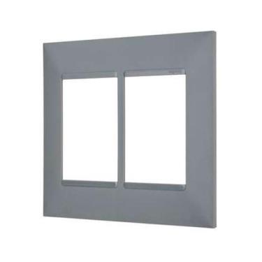 Imagem de Placa Pial Plus+ 4X4cm 3+3 Postos Cinza - Pial Legrand