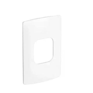Imagem de Placa Nereya Dois Postos Juntas 4x2cm Branco Fosco - Pial Legrand